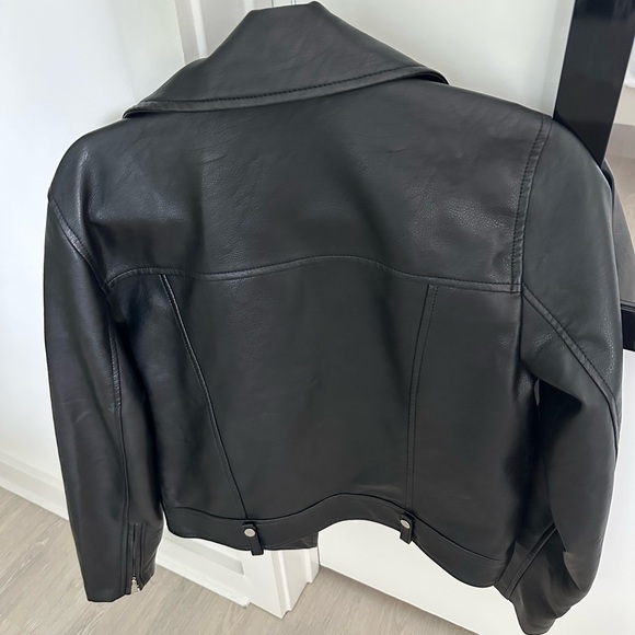 Abercrombie & Fitch Black Faux Leather Jacket - Picture 7 of 7